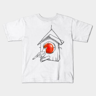 Apple Bird Feeder Kids T-Shirt